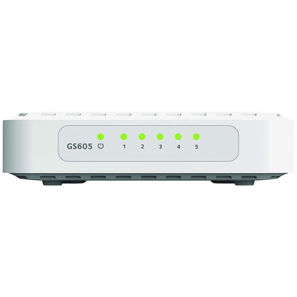NETGEAR GS605 5-Port Gigabit Ethernet Network Hub for Home and Office