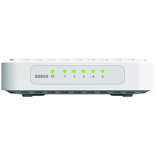 NETGEAR GS605 5-Port Gigabit Ethernet Network Hub for Home and Office