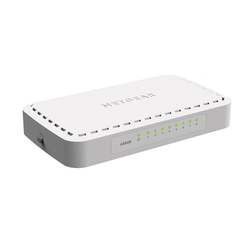 NETGEAR GS608 8-Port Gigabit Ethernet Network Hub for Home and Office