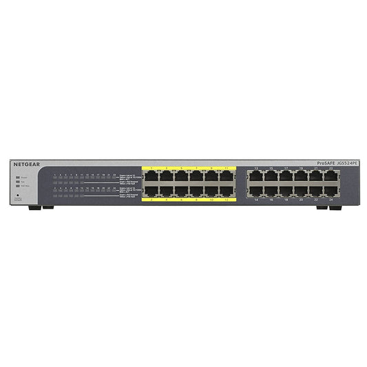 NETGEAR JGS524PE 24-Port Gigabit Plus Switch Network Hub With 12-Port PoE