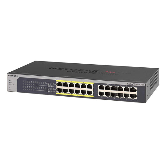 NETGEAR JGS524PE 24-Port Gigabit Plus Switch Network Hub With 12-Port PoE