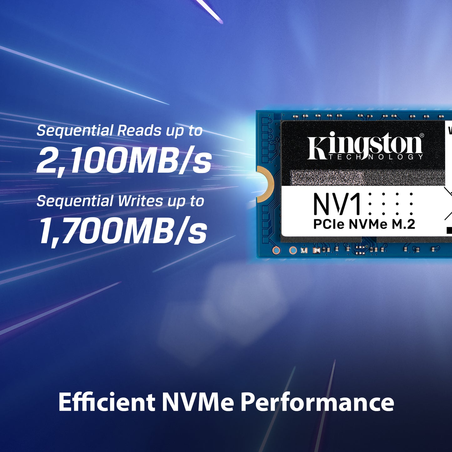 किंग्स्टन NV1 सीरीज 500GB NVMe PCIe 3.0 M.2 इंटरनल सॉलिड स्टेट ड्राइव