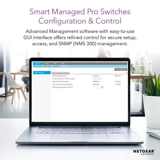 NETGEAR GS310TP 8-Port Gigabit Ethernet PoE+ Network Hub