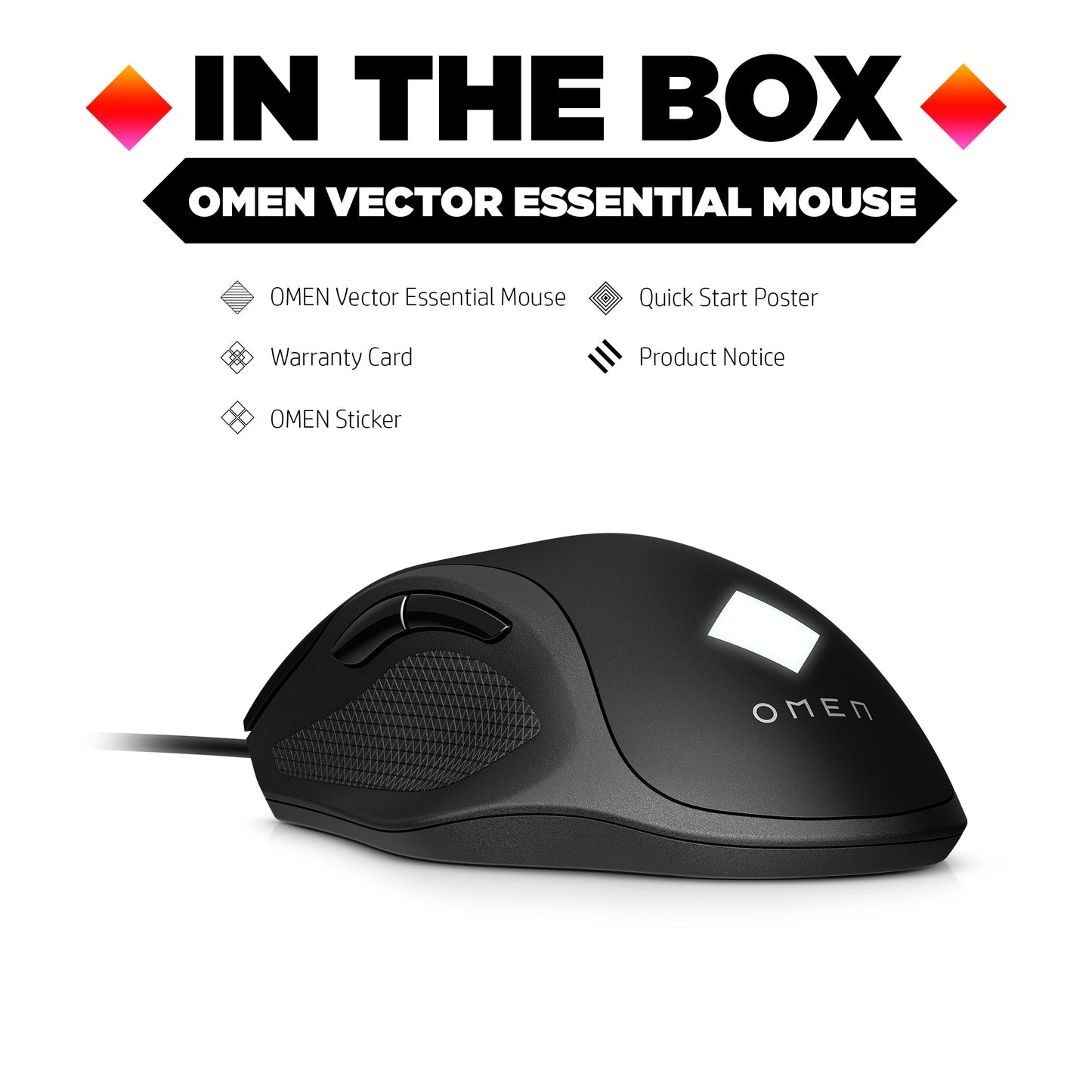 [RePacked] OMEN Vector Essential RGB Gaming Wired Radar 1 Sensor Mouse with 6 Button Omron Switches