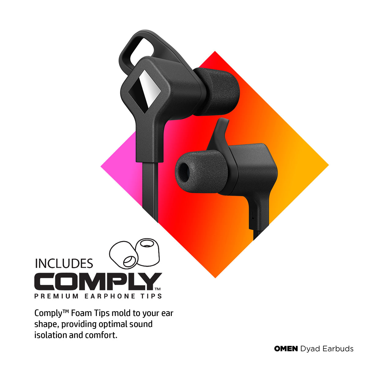 [RePacked] OMEN Dyad Earbuds Wired Headphone with 10mm Dynamic Driver In-Line Volume Controls