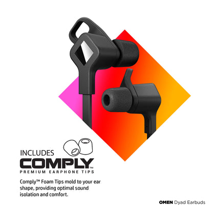 [RePacked] OMEN Dyad Earbuds Wired Headphone with 10mm Dynamic Driver In-Line Volume Controls