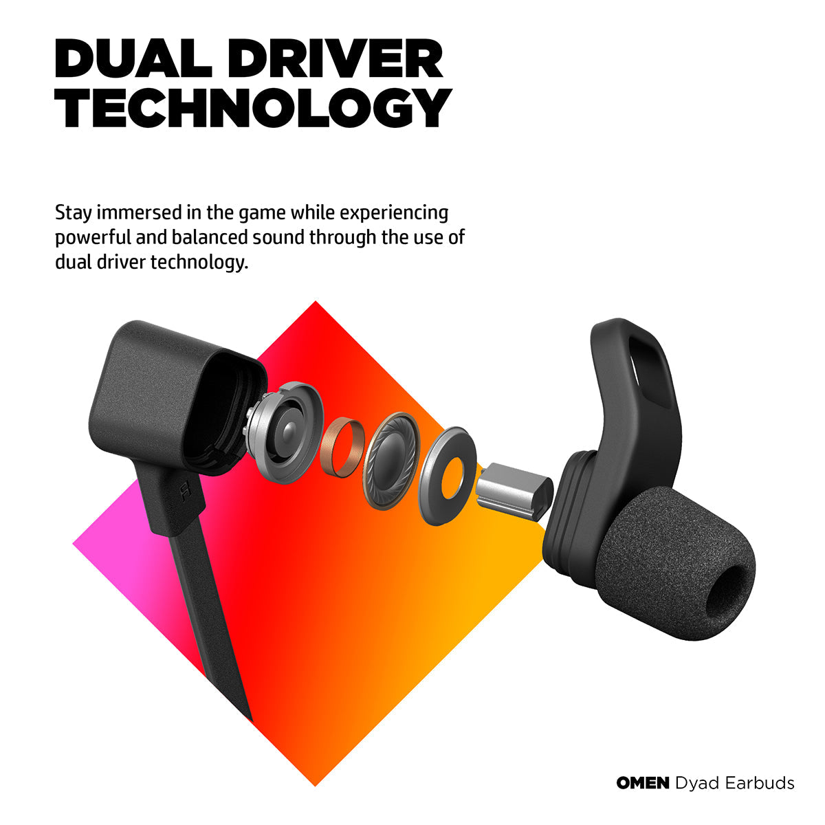 [RePacked] OMEN Dyad Earbuds Wired Headphone with 10mm Dynamic Driver In-Line Volume Controls