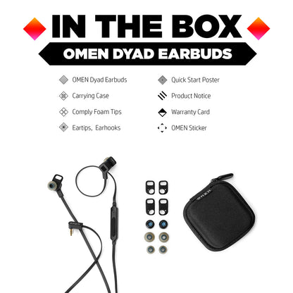 [RePacked] OMEN Dyad Earbuds Wired Headphone with 10mm Dynamic Driver In-Line Volume Controls