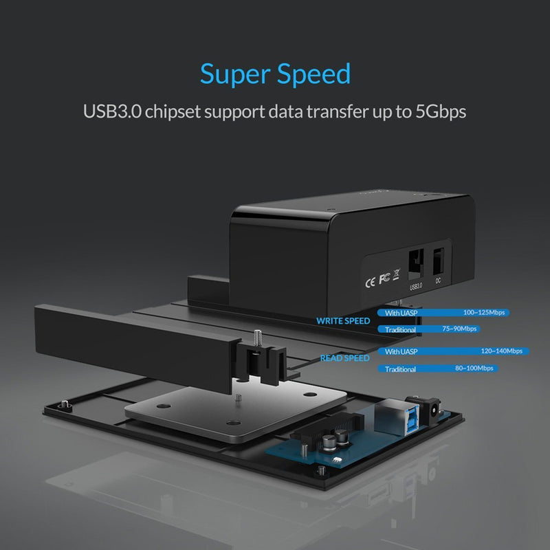 ORICO 6518US3-V1 SuperSpeed USB3.0 HDD Hard Drive and SSD Docking Station