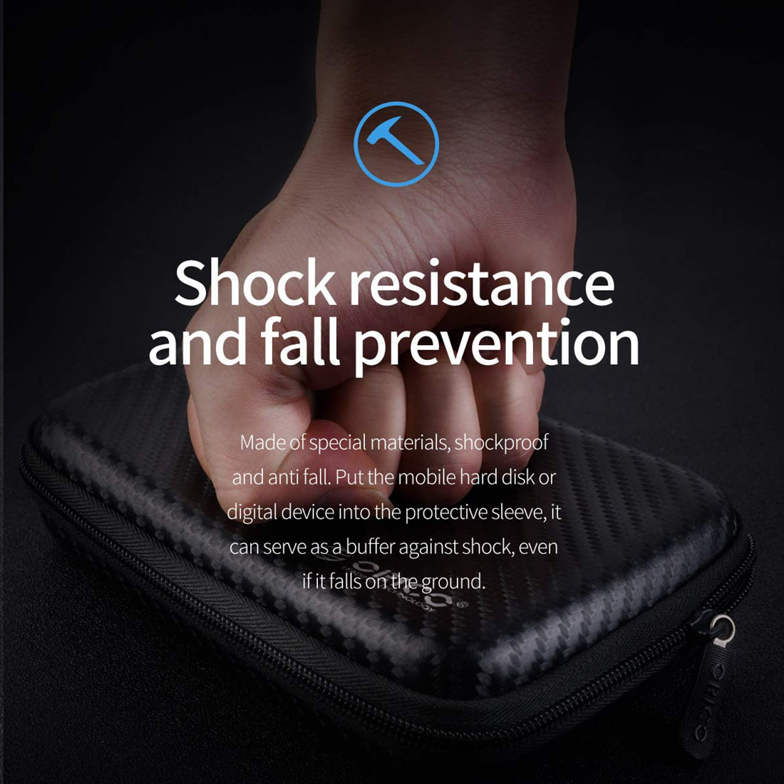 ORICO 2.5 inch Hard Drive Protection Bag with Water Resistance