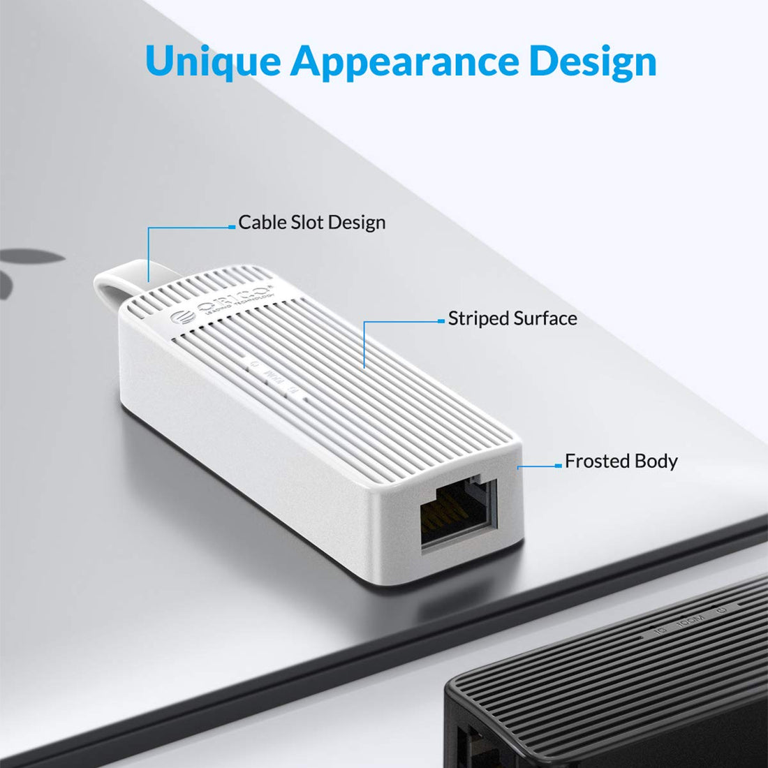 Orico UTK-U2 USB to Ethernet Adapter with USB 2.0 Type-A - White
