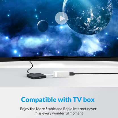 Orico UTK-U2 USB to Ethernet Adapter with USB 2.0 Type-A - White