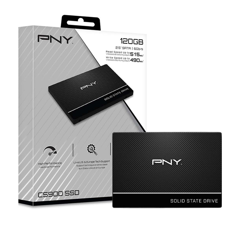 PNY CS900 120GB 2.5-Inch SATA III Internal SSD with 515 MB/s Read Speed and 490 MB/s Write Speed
