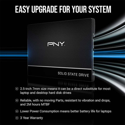 PNY CS900 120GB 2.5-Inch SATA III Internal SSD with 515 MB/s Read Speed and 490 MB/s Write Speed