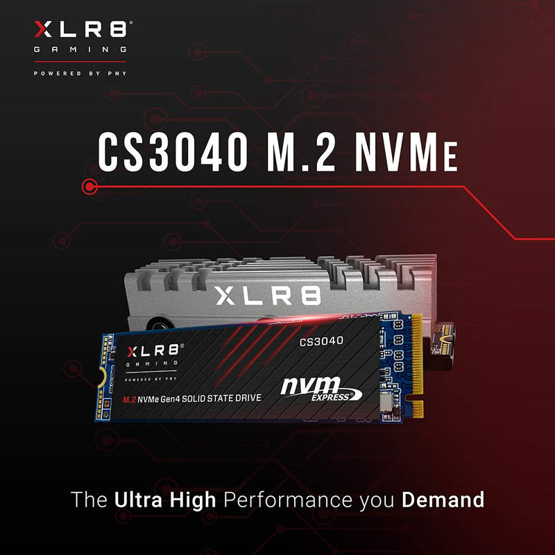 PNY XLR8 CS3040 500GB M.2 NVMe PCIe Gen 4 Internal SSD