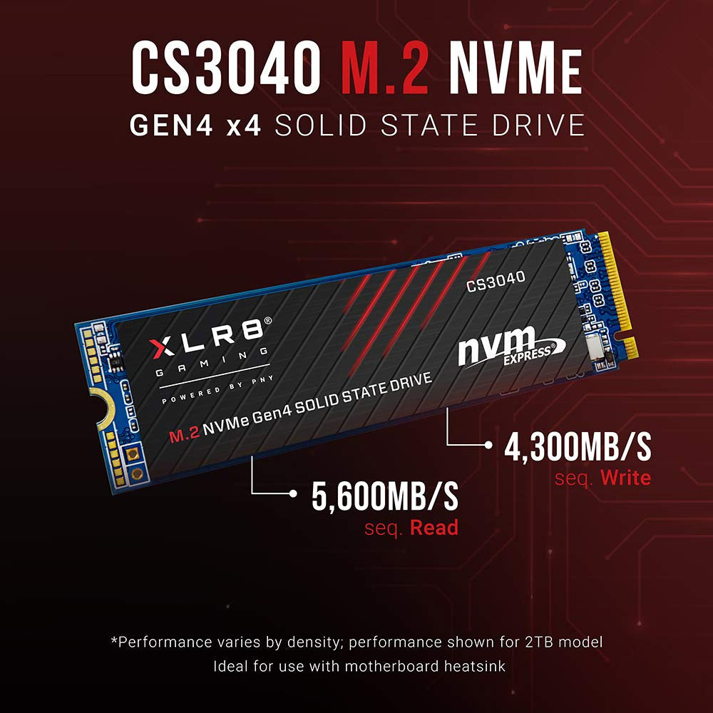 PNY XLR8 CS3040 1TB M.2 NVMe PCIe Gen 4 Internal SSD