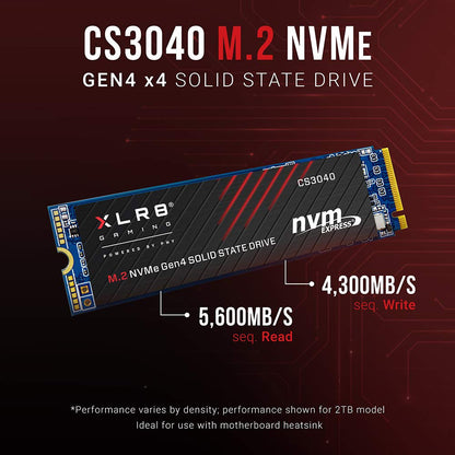 PNY XLR8 CS3040 1TB M.2 NVMe PCIe Gen 4 Internal SSD