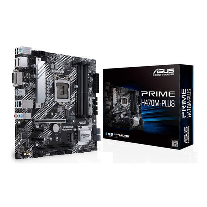 Asus Prime H470M-Plus LGA 1200 माइक्रो-ATX मदरबोर्ड डुअल M.2 और Intel 1 Gb ईथरनेट के साथ