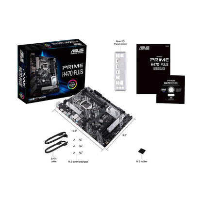 Asus Prime H470-Plus LGA 1200 ATX मदरबोर्ड ऑरा सिंक RGB थंडरबोल्ट 3 और डुअल M.2 के साथ