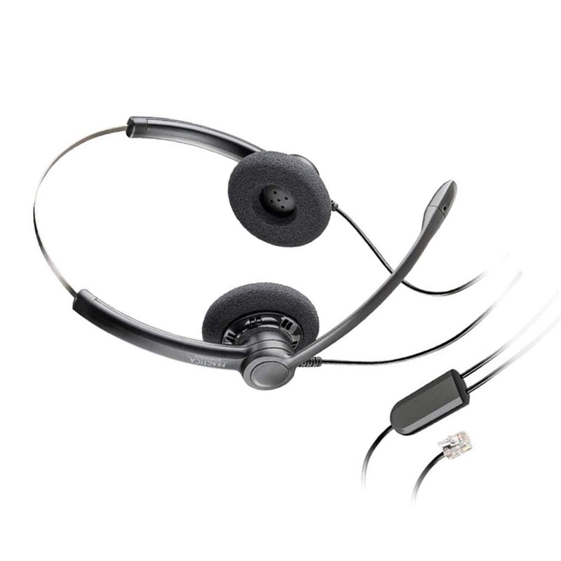 Plantronics Practica SP12 On-Ear RJ Wired Headset with Noise-Canceling Microphone