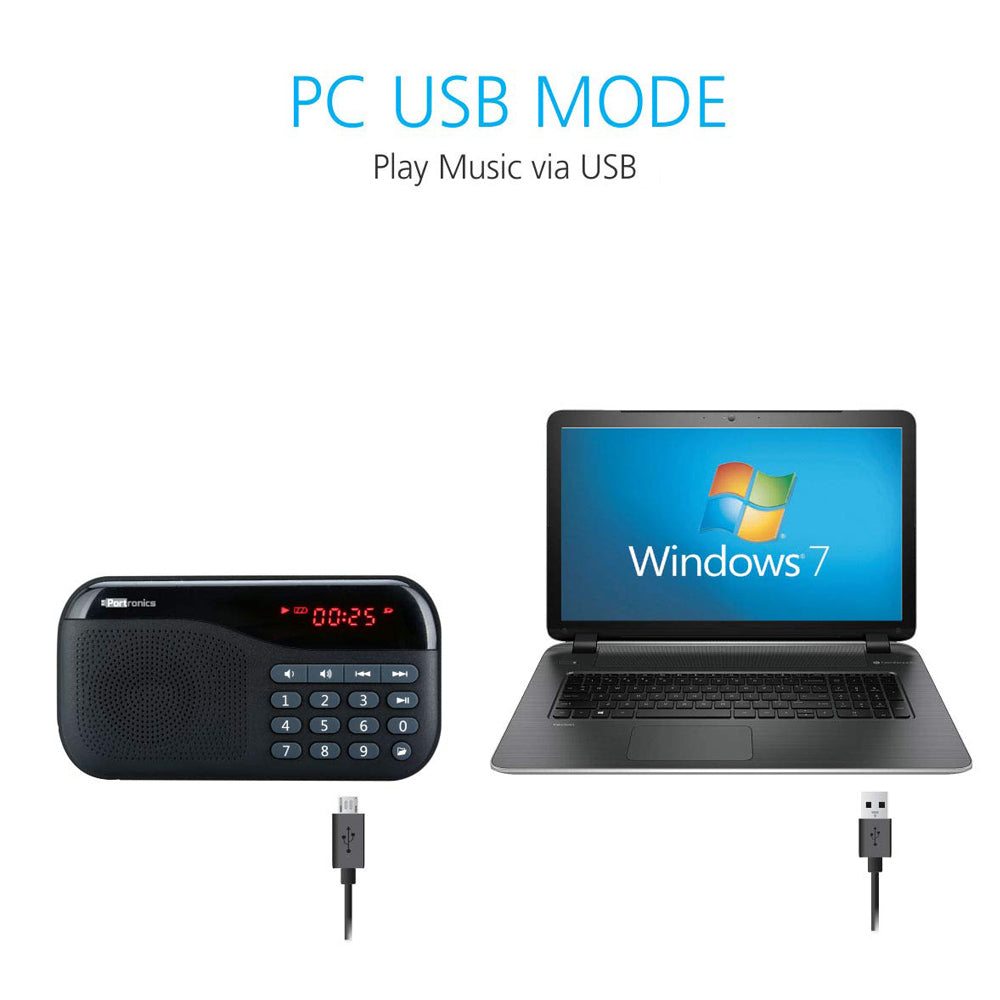 Portronics Plugs POR-141 Mini Portable Speaker with FM and Micro SD Card Support