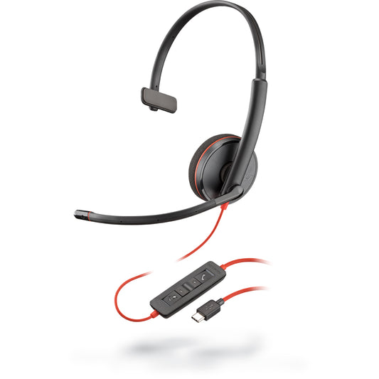 Poly Blackwire 3200 Headset with Mic and Dedicated Media Control Buttons