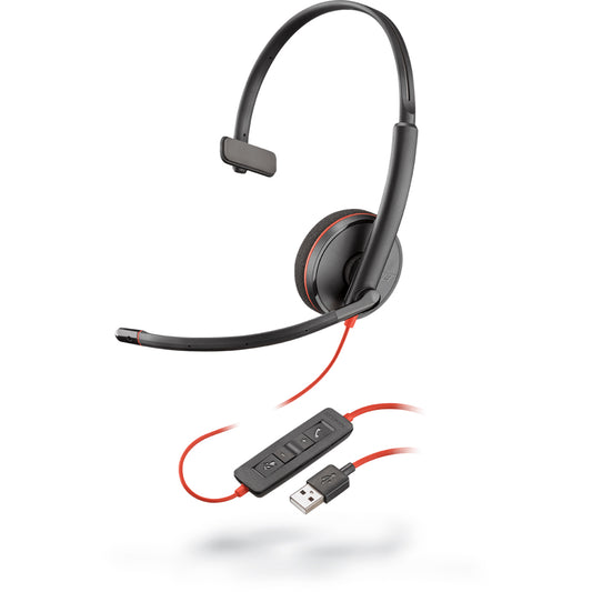 Poly Blackwire 3200 Headset with Mic and Dedicated Media Control Buttons