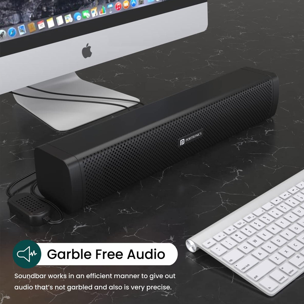 Portronics In Tune 2 6W Portable Wired USB Speaker with Dual Connectivity