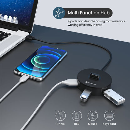 Portronics Mport 4B USB Hub with 4 USB Port and 1 USB-C Port