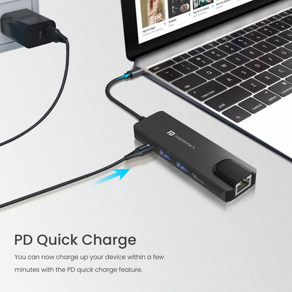 Portronics Mport 51 5-In-1 Type-C USB Hub with Ethernet and HDMI Port