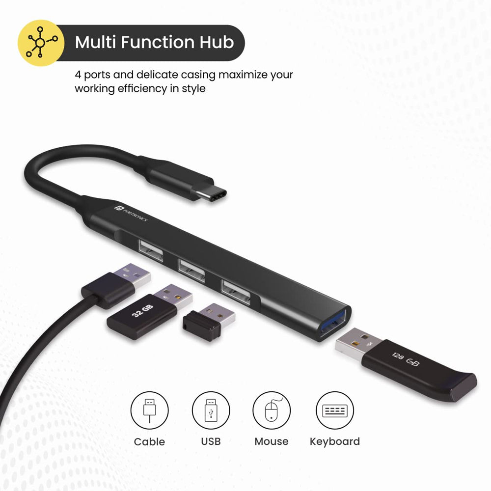 Portronics Mport 31C 4-In-1 Type-C USB Hub