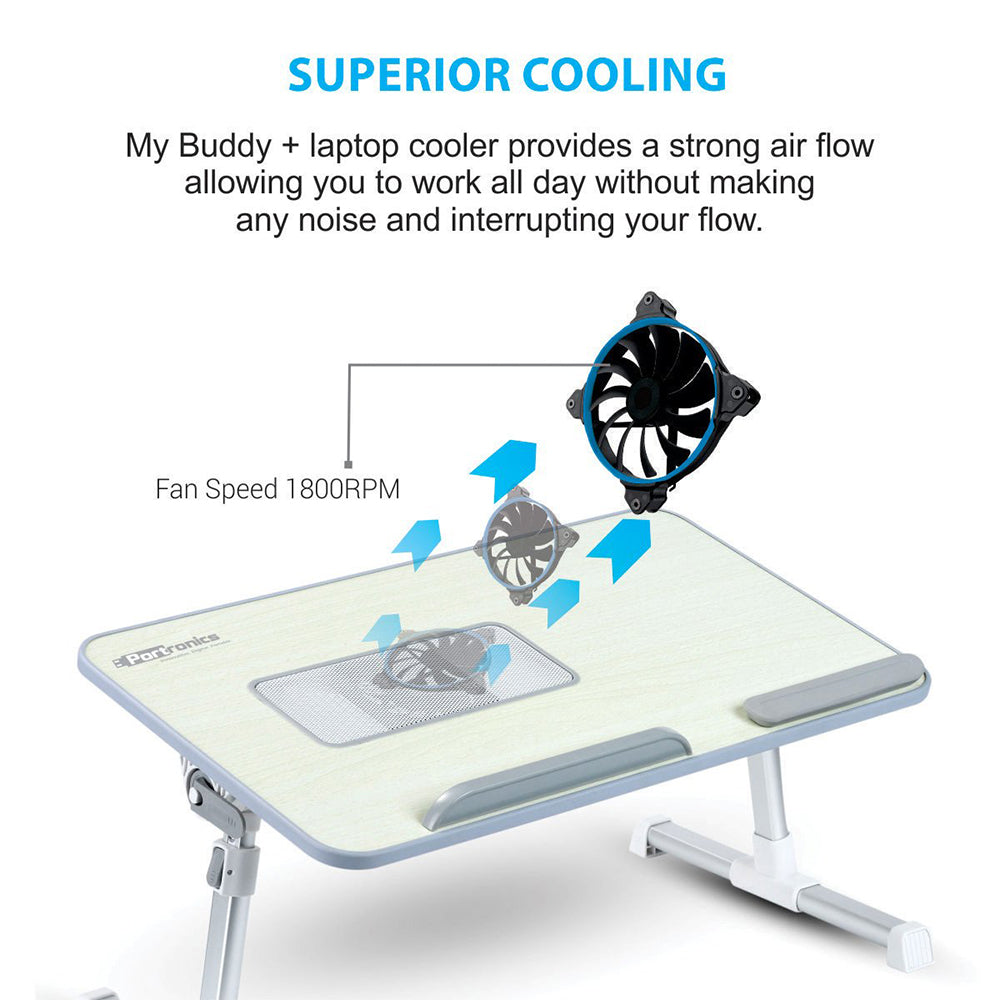 Portronics POR-704  My Buddy Adjustable Laptop Cooling Stand From TPS Technologies