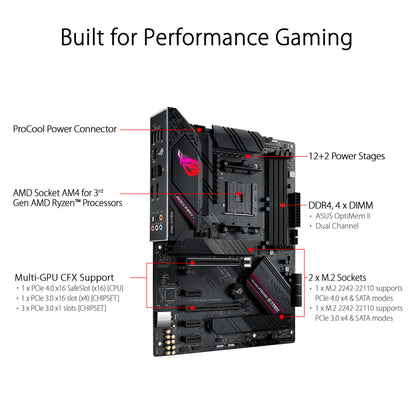 ASUS ROG STRIX B550-F AMD A4 ATX गेमिंग मदरबोर्ड PCIe 4.0 और AI नेटवर्किंग के साथ