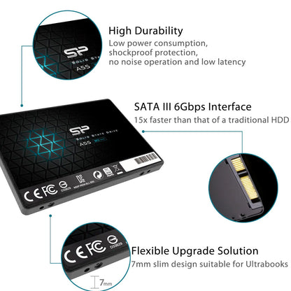 सिलिकॉन पावर ऐस A55 128GB 2.5-इंच SATA 3D NAND आंतरिक SSD