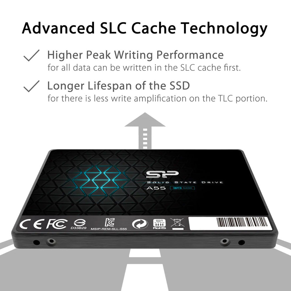 सिलिकॉन पावर ऐस A55 512GB 2.5-इंच SATA 3D NAND आंतरिक SSD