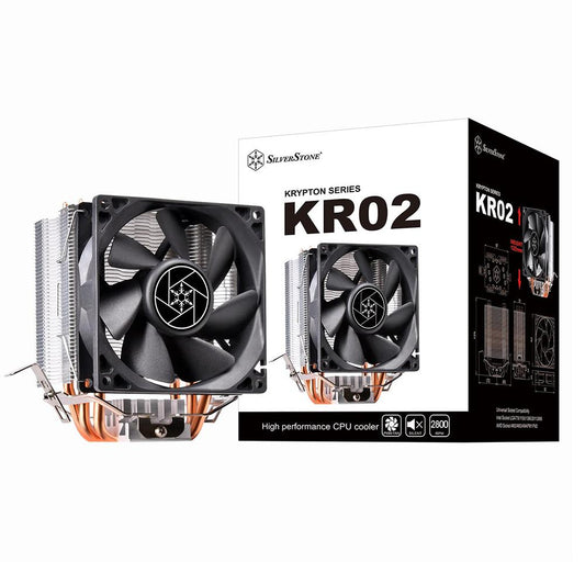 [RePacked] Silverstone KR02 Krypton CPU Air Cooler with PWM 92mm LED Silent Fan and Speed Up to 2000 rpm
