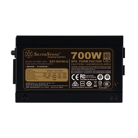 SilverStone SX700-G 700W 80 Plus Gold SMPS with 92mm Fan From TPS Technologies