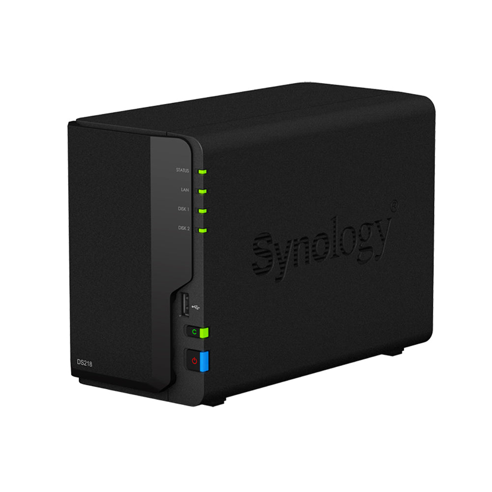 Synology DS218 2-बे डिस्कस्टेशन नेटवर्क संलग्न स्टोरेज NAS डिवाइस