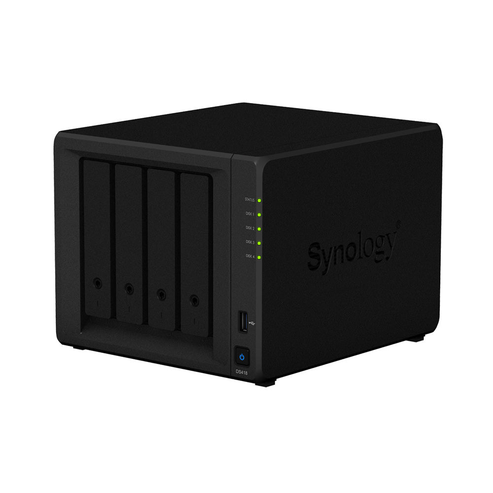 Synology DS418 4-Bay DiskStation Network Attached Storage NAS Device