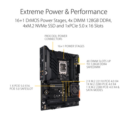 ASUS TUF GAMING Z790-PLUS WIFI DDR5 Intel Z790 LGA 1700 ATX Gaming Motherboard