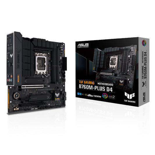 ASUS TUF GAMING B760M-PLUS D4 Intel B760 LGA 1700 Micro-ATX Gaming Motherboard