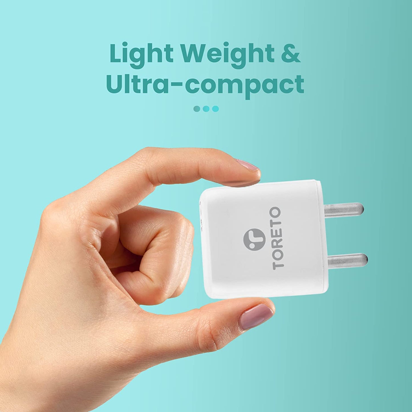 Toreto Flash Nano 3 45W USB-C Fast Charging Adapter with USB-C to USB-C Cable