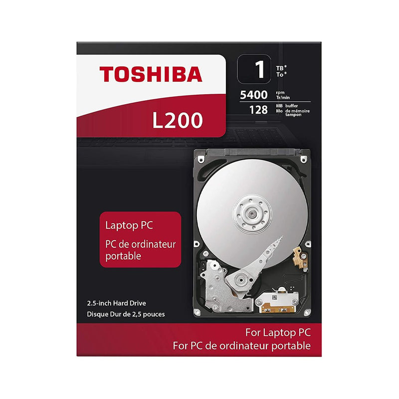Toshiba L200 1TB 2.5 Inch SATA Internal Hard Drive with 5400 rpm and Shock Sensor