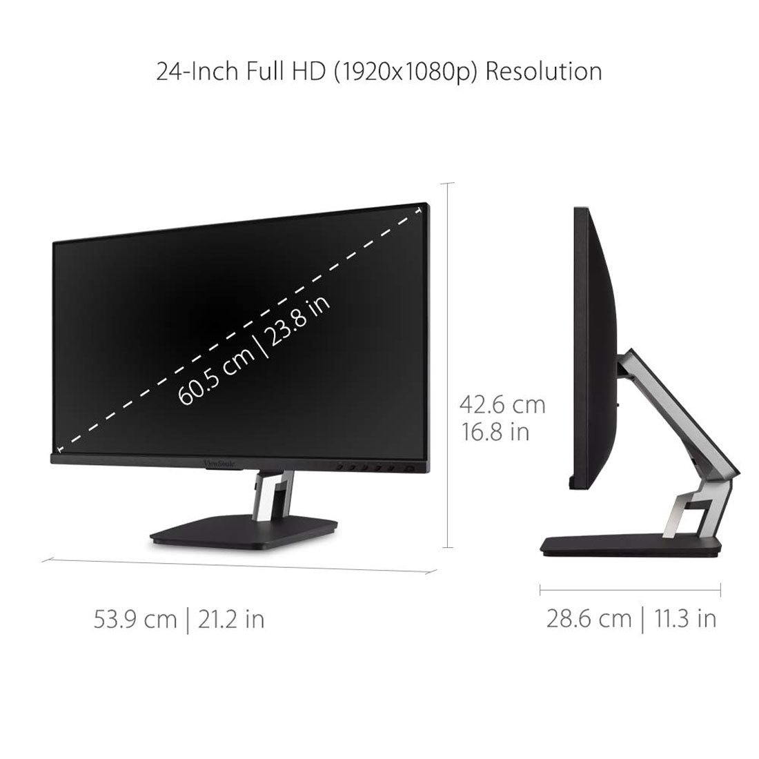 ViewSonic TD2455 23.8-इंच फुल-HD IPS LED टच स्क्रीन मॉनिटर स्टाइलस और इंटीग्रेटेड स्पीकर के साथ