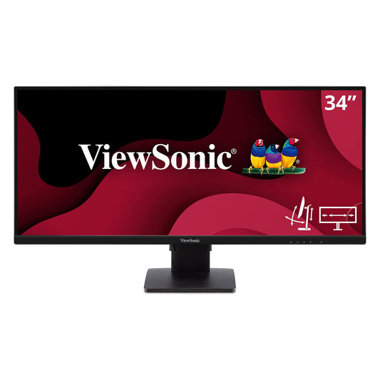 ViewSonic VA3456-MHDJ 34-inch Ultra-wide WQHD IPS Monitor with Dual Integrated Speakers and Eye Care Technologies