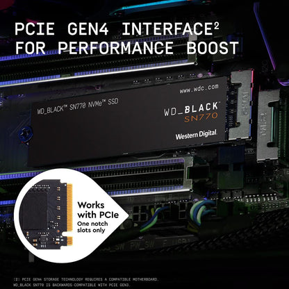 वेस्टर्न डिजिटल ब्लैक SN770 250GB M.2 NVMe PCIe 4.0 इंटरनल SSD