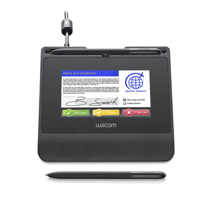 Wacom 5 Inch Premium High Resolution Color Display Tablet with Battery free Pen and customizable UI for Secure eSigning (STU-540)