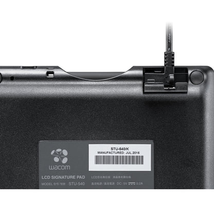 Wacom 5 इंच प्रीमियम हाई रेजोल्यूशन कलर डिस्प्ले टैबलेट बैटरी फ्री पेन के साथ और सुरक्षित ई-हस्ताक्षर के लिए अनुकूलन योग्य UI (STU-540)