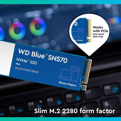 Western Digital Blue SN570 500GB M.2 NVMe PCIe 3.0 Internal SSD