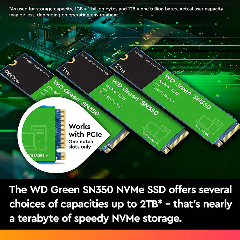 Western Green SN350 480GB M.2 NVMe PCIe 3.0 Internal SSD